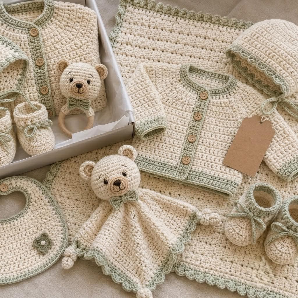 7 in 1 Baby Gift Set Crochet Pattern
