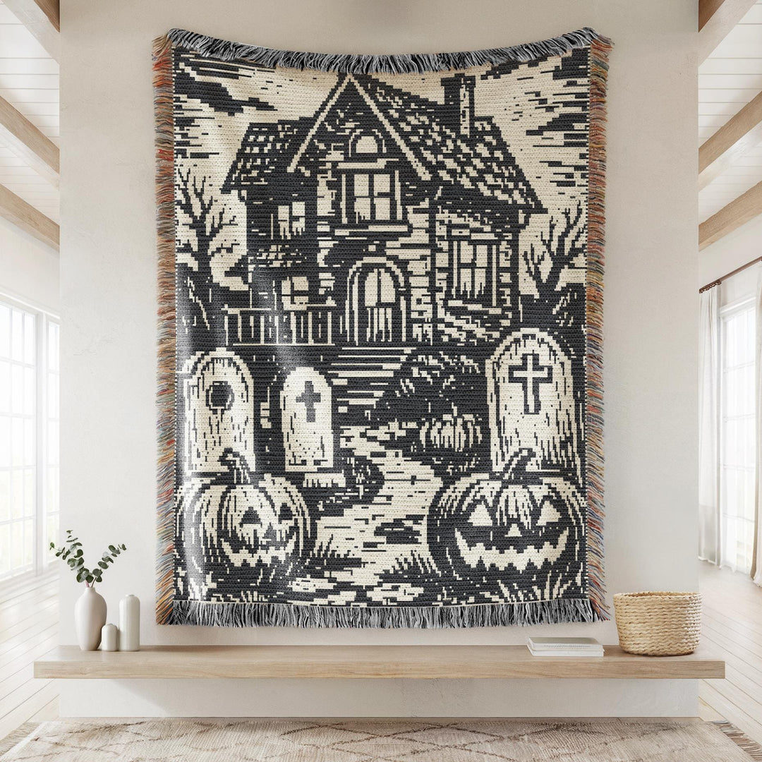 Haunted House Mosaic Crochet Blanket Pattern