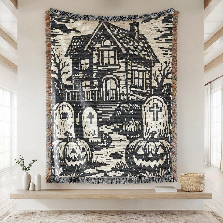 Haunted House Mosaic Crochet Blanket Pattern