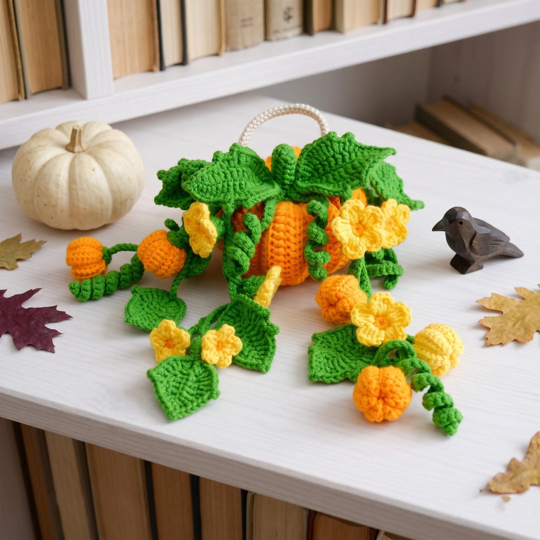 Pumpkin Potted Hanging Plant Crochet Pattern