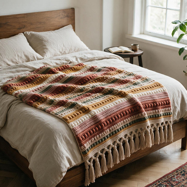 Desert Bloom Boho Throw Crochet Pattern