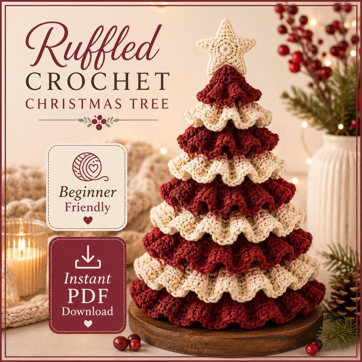 Ruffled Christmas Tree Crochet Pattern