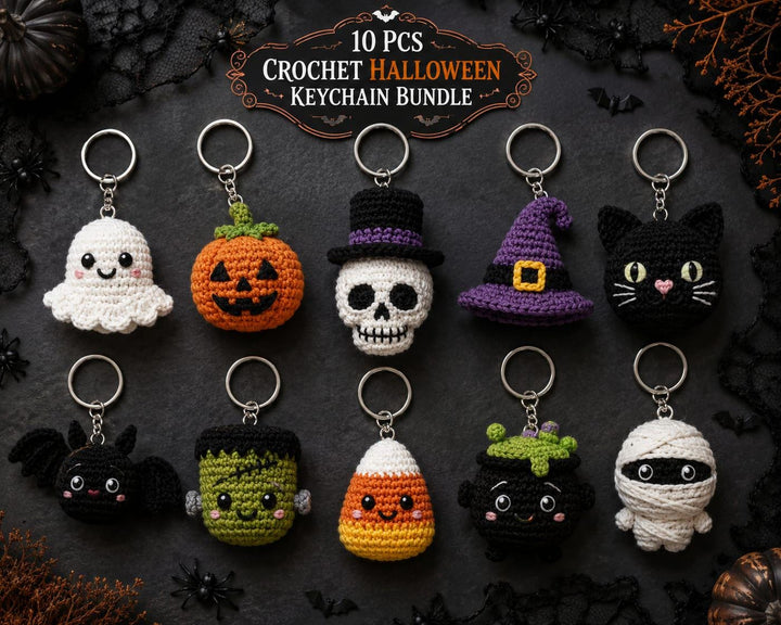 10-in-1 Halloween Keychain Bundle