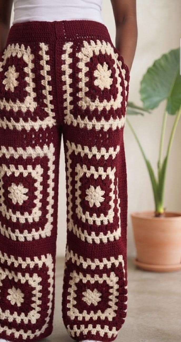 Granny Square Pants Crochet Pattern for Him