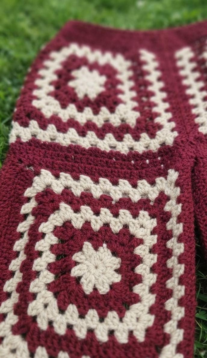 Granny Square Pants Crochet Pattern for Him