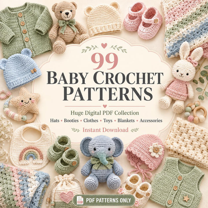 99 in 1 Baby Crochet Pattern Bundle