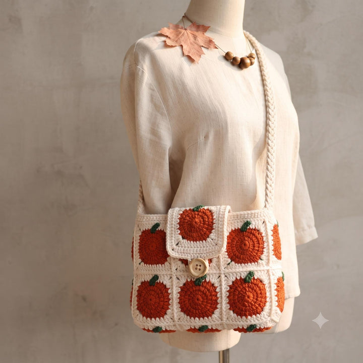 Halloween Pumpkin Granny Square Crochet Pattern