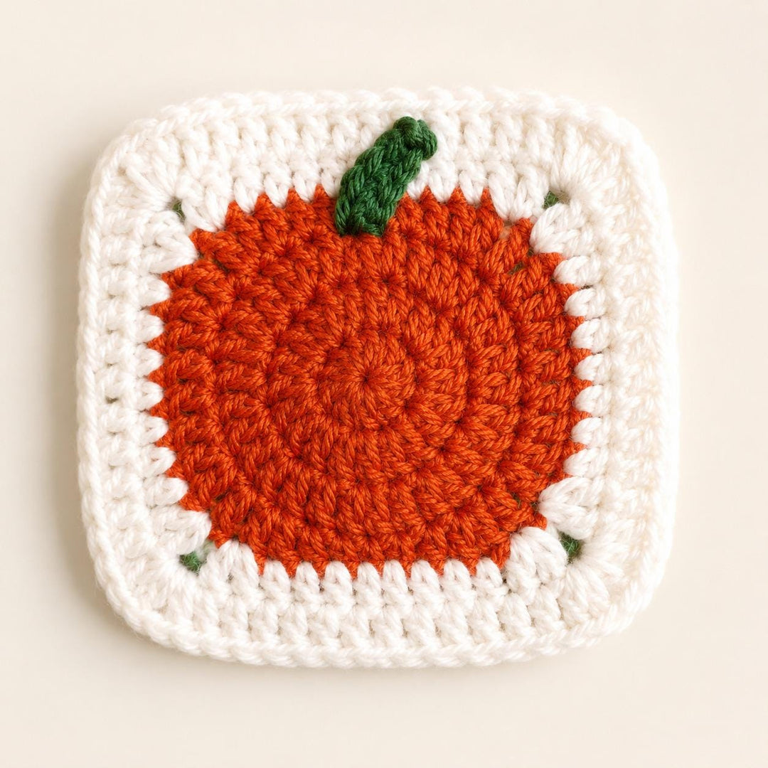 Halloween Pumpkin Granny Square Crochet Pattern