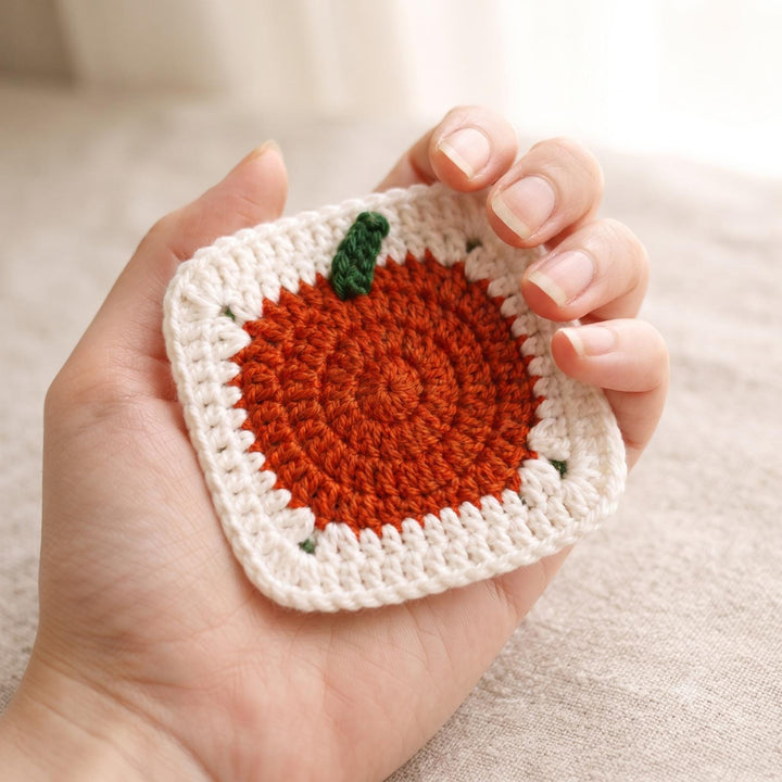 Halloween Pumpkin Granny Square Crochet Pattern