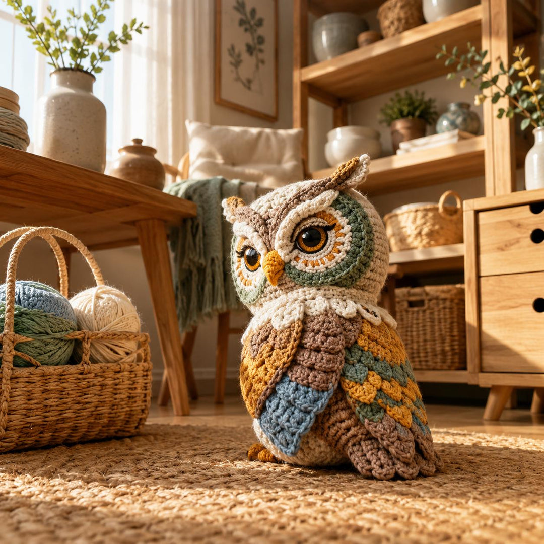 Boho Owl Wall Hanger Crochet Pattern V2