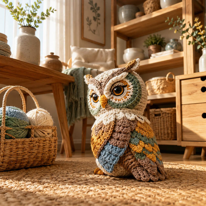 Boho Owl Wall Hanger Crochet Pattern V2