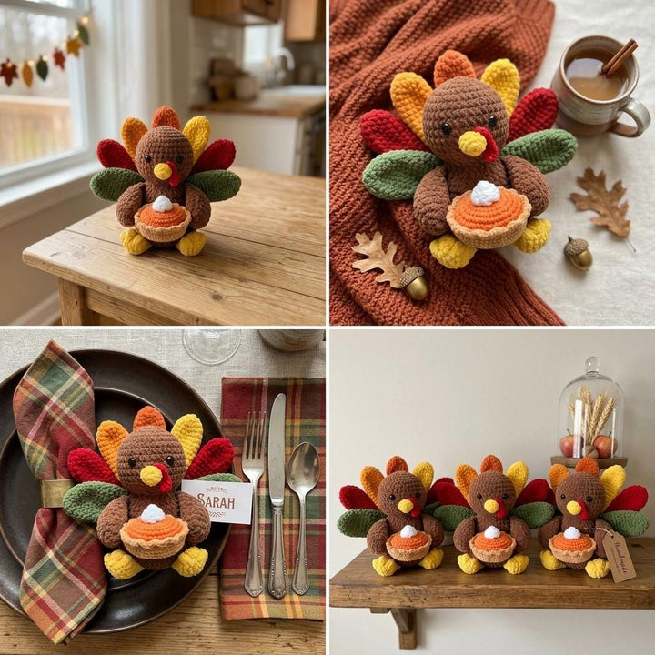 Cute Thanksgiving Turkey Amigurumi Crochet Pattern