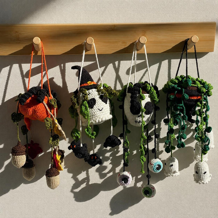 4 in 1 Halloween Hanging Plants Crochet Pattern