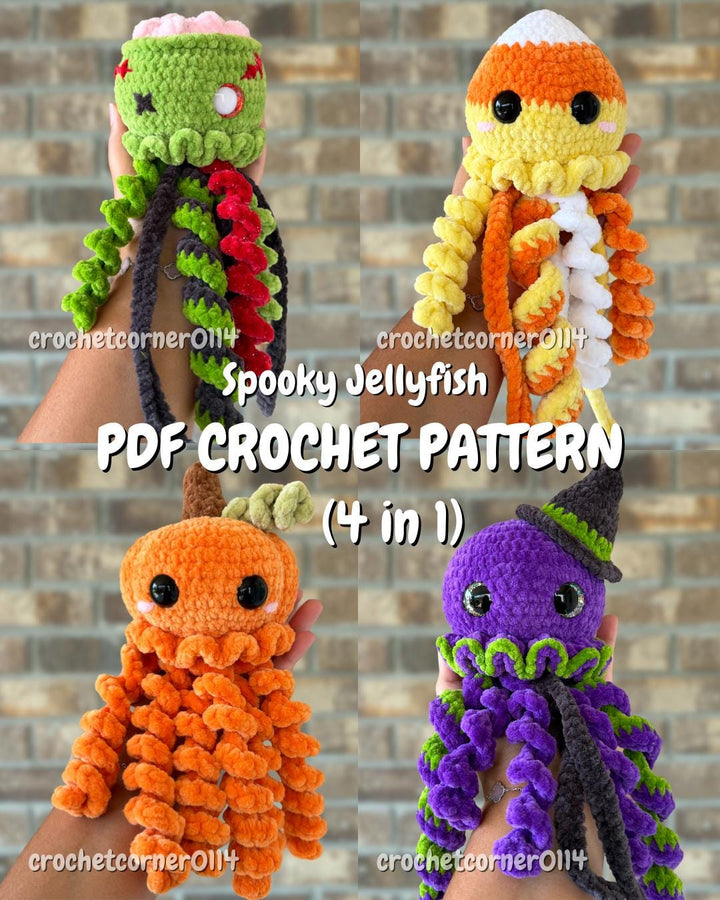 4-in-1 Halloween Jellyfish Pattern