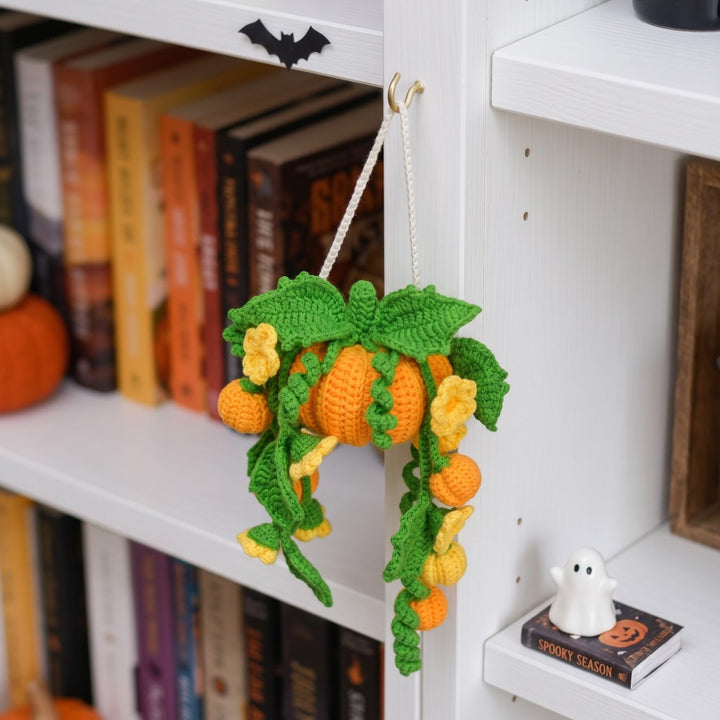Pumpkin Potted Hanging Plant Crochet Pattern