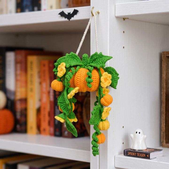 Pumpkin Potted Hanging Plant Crochet Pattern