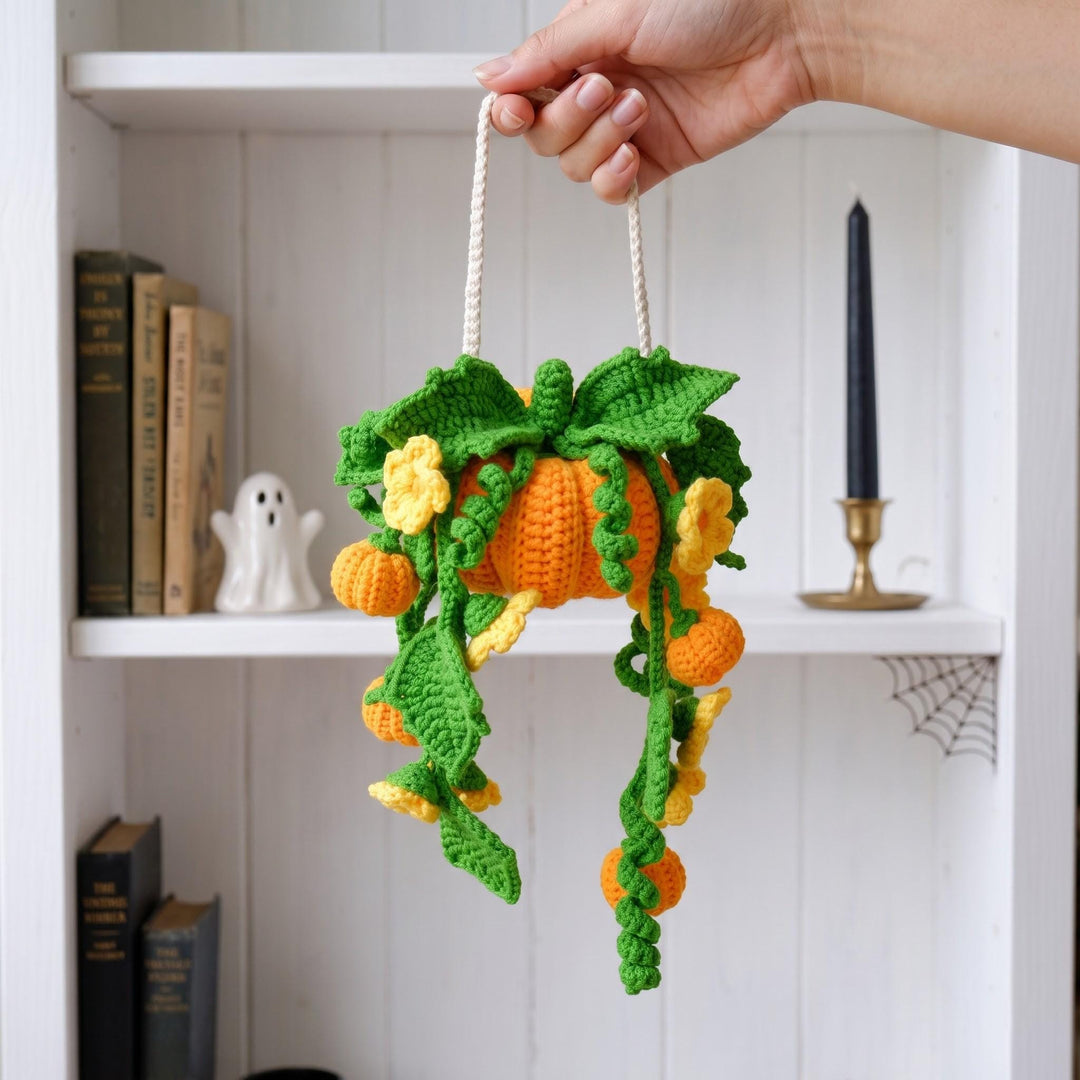 Pumpkin Potted Hanging Plant Crochet Pattern