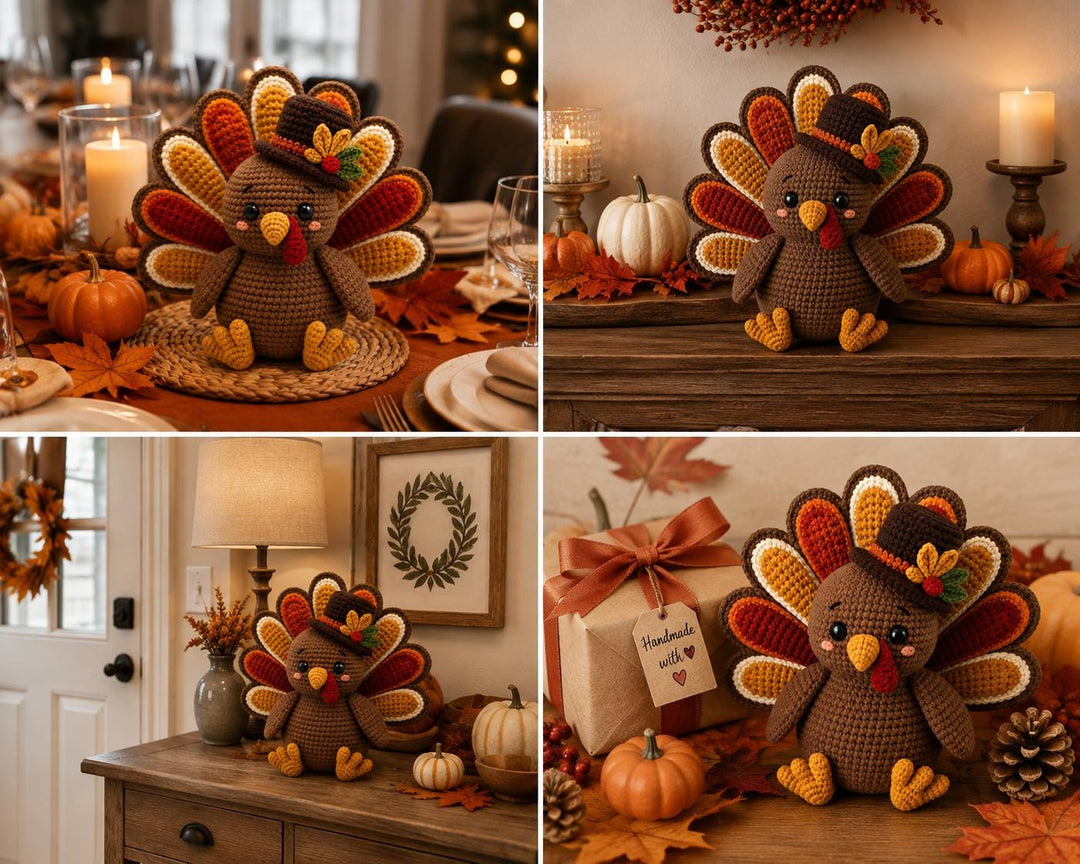 Thanksgiving Turkey Amigurumi Crochet Pattern V2