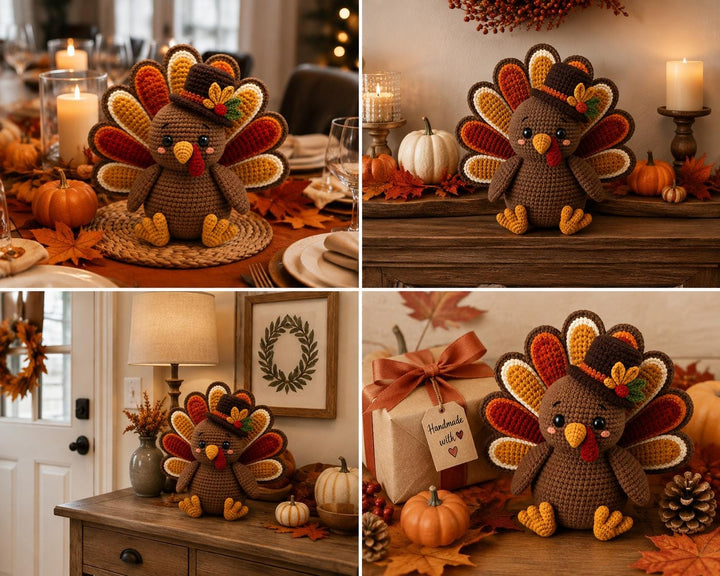 Thanksgiving Turkey Amigurumi Crochet Pattern V2