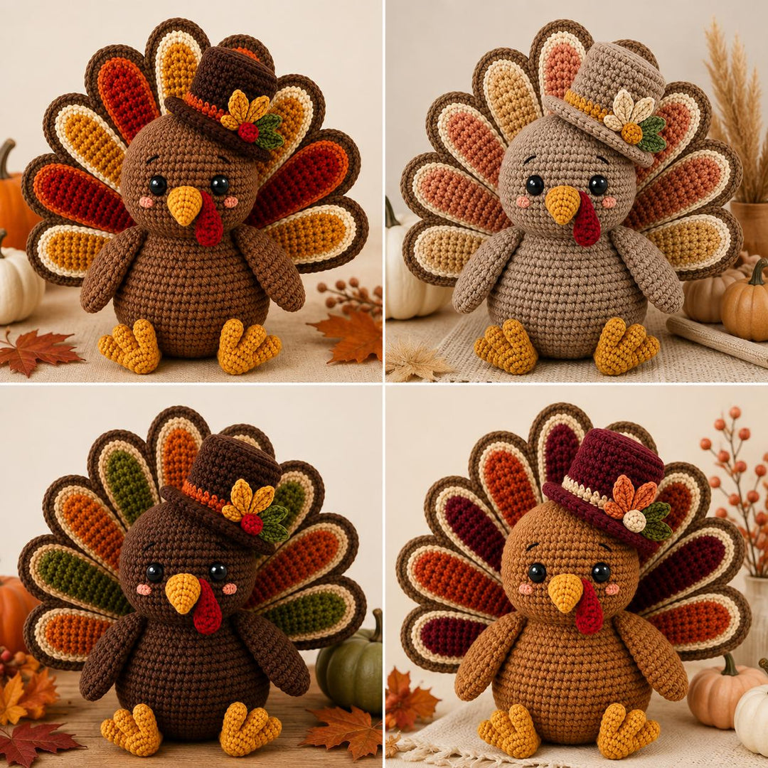 Thanksgiving Turkey Amigurumi Crochet Pattern V2