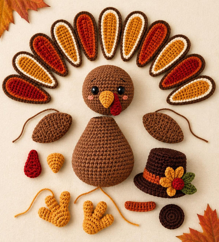 Thanksgiving Turkey Amigurumi Crochet Pattern V2