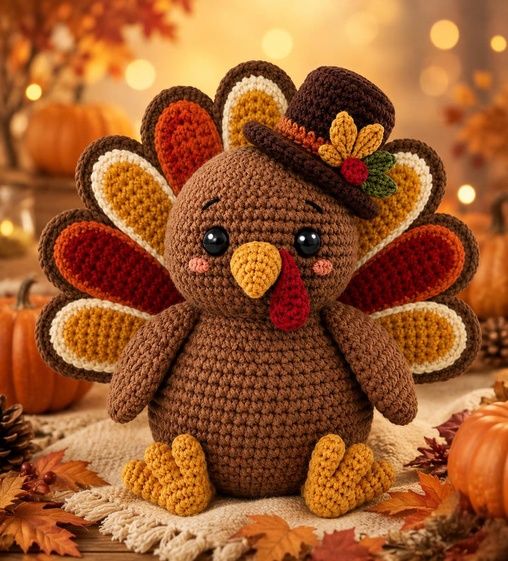 Thanksgiving Turkey Amigurumi Crochet Pattern V2