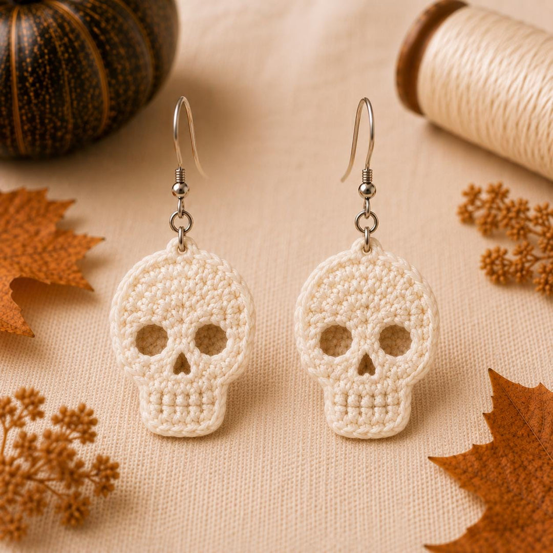 6 in 1 Halloween Earrings Crochet Pattern