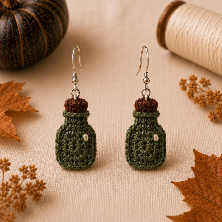 6 in 1 Halloween Earrings Crochet Pattern