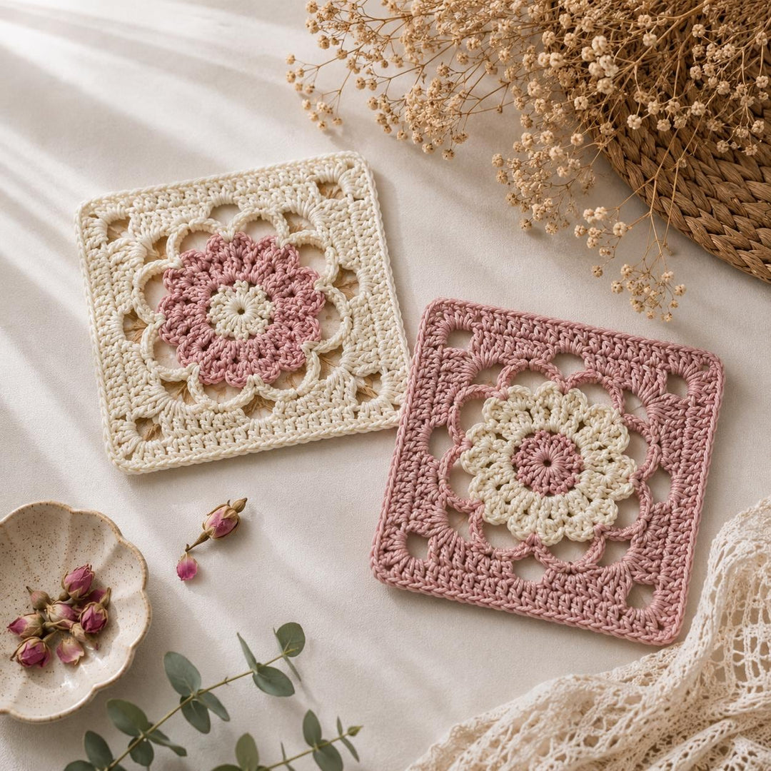 Easy Flower Granny Square Crochet Pattern