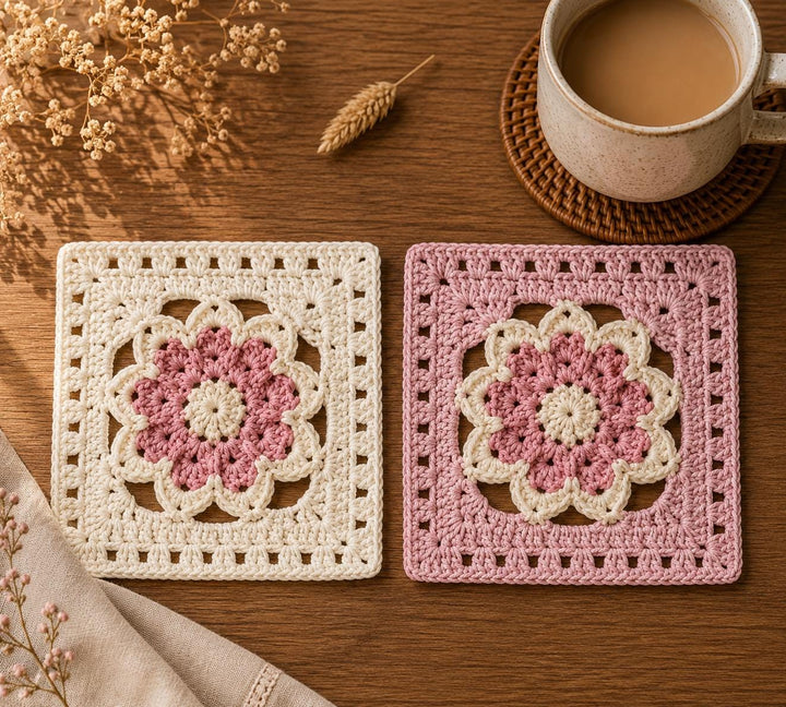 Easy Flower Granny Square Crochet Pattern