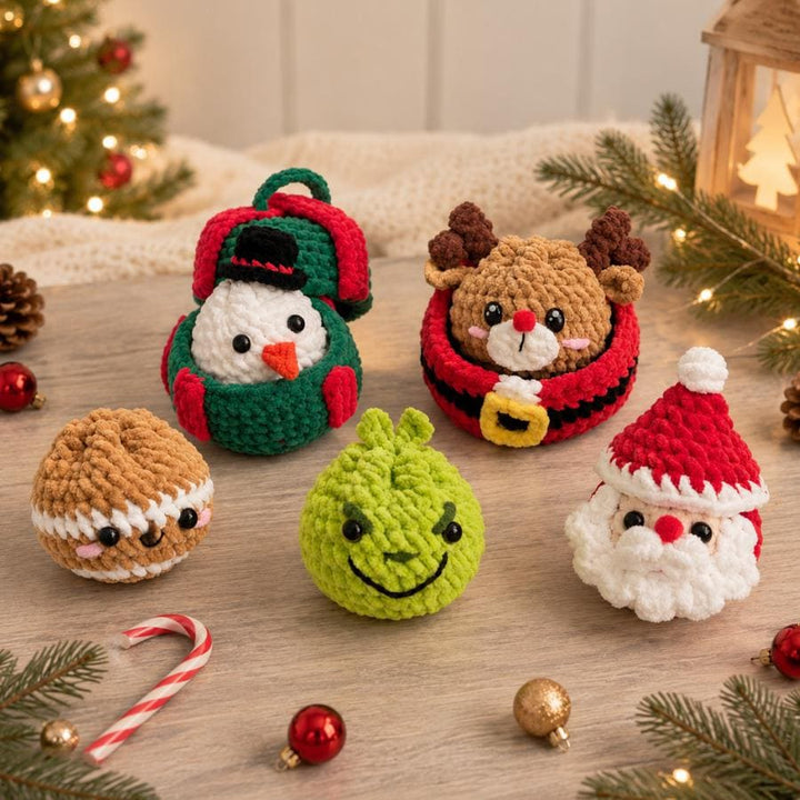7 in 1 Christmas Dumplings Amigurumi Crochet Pattern