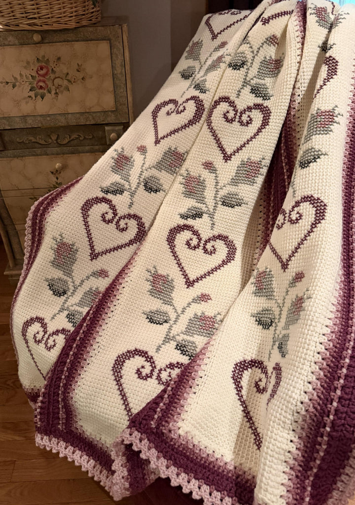 Eternal Love Heirloom Blanket Crochet Pattern