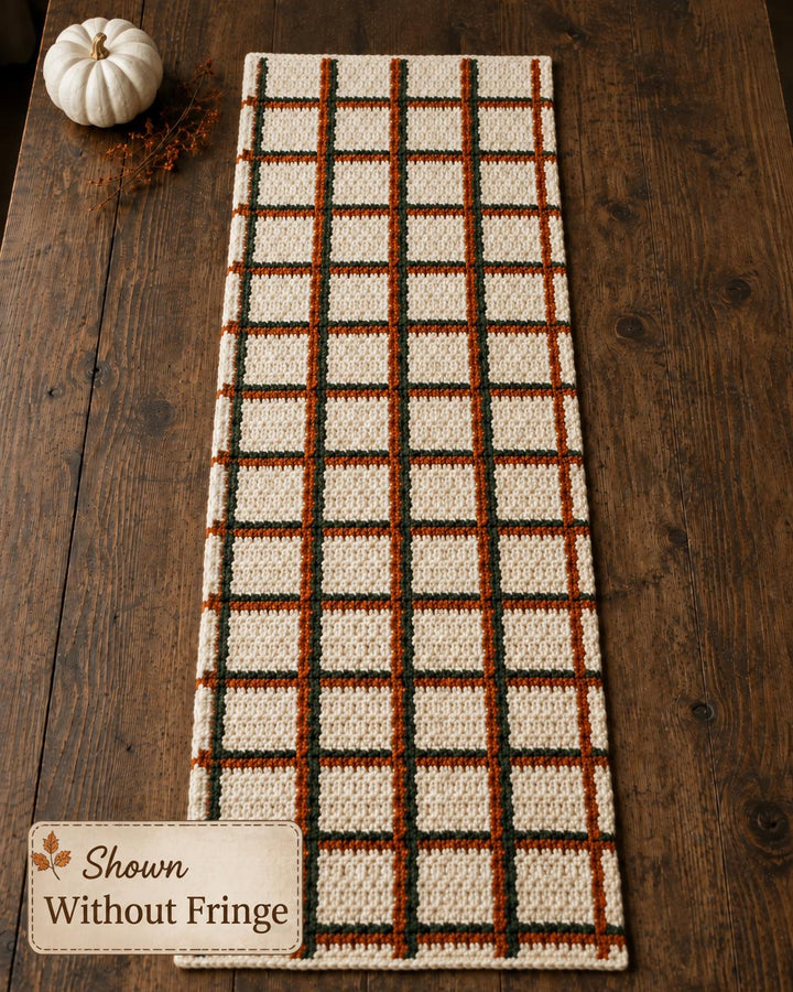 Fall Plaid Table Runner Crochet Pattern