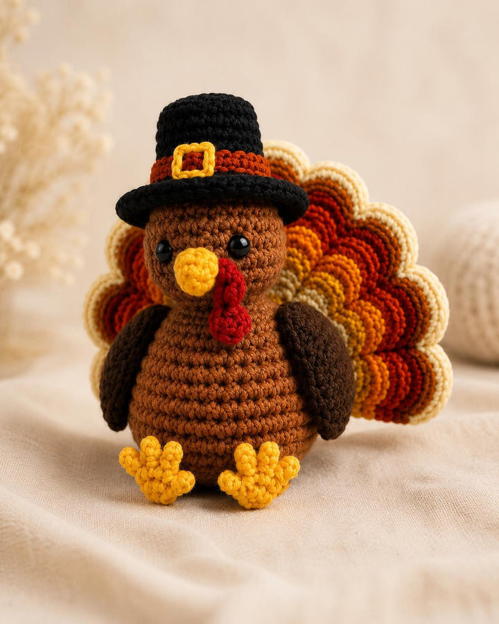 Thanksgiving Pilgrim Turkey Amigurumi Crochet Pattern