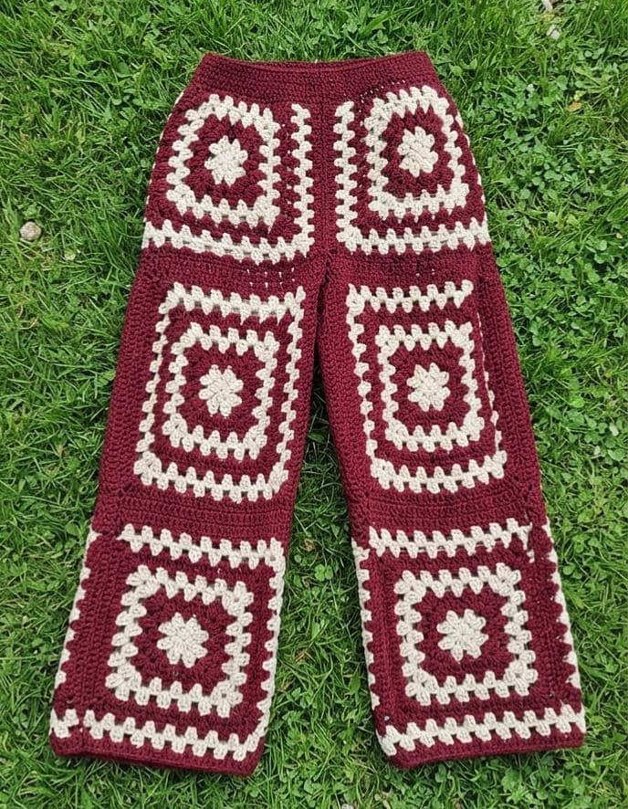 Granny Square Pants Crochet Pattern for Him