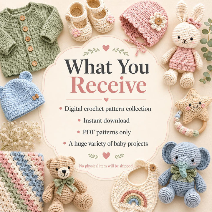 99 in 1 Baby Crochet Pattern Bundle