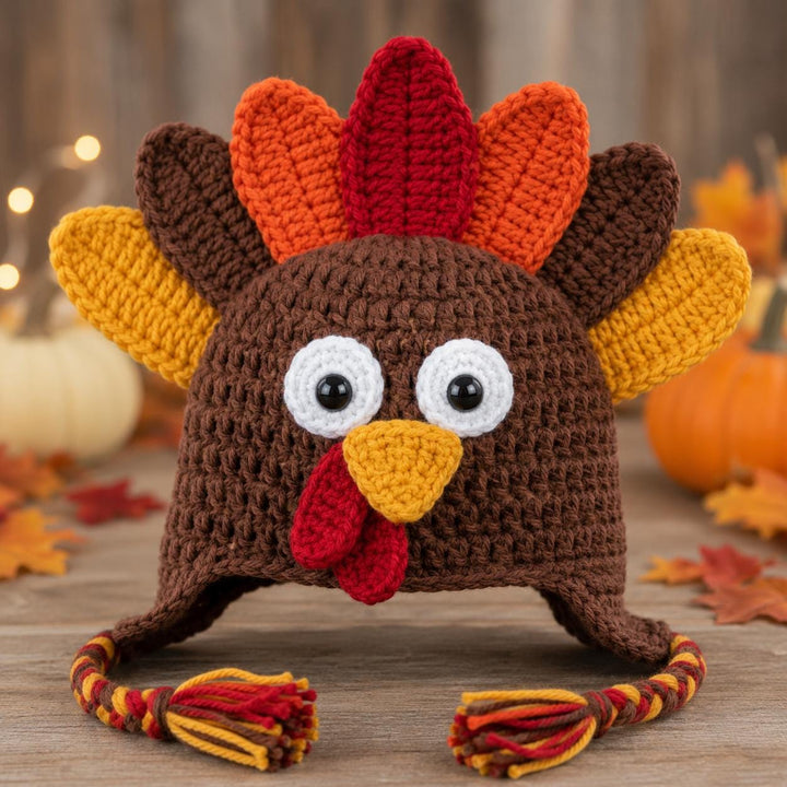 Festive Thanksgiving Turkey Hat Crochet Pattern