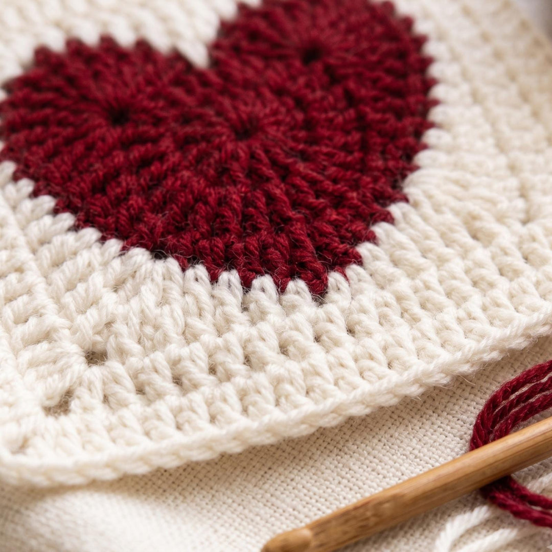 Heart Granny Square Crochet Pattern