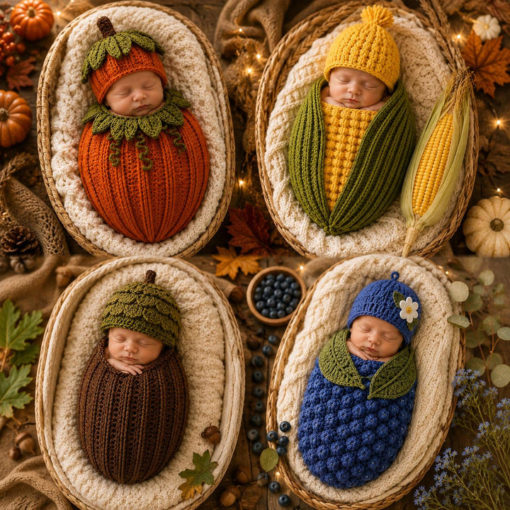 4 in 1 Fall Baby Cocoon Crochet Pattern