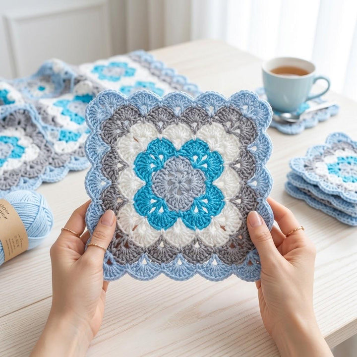 Shell Granny Square Crochet Pattern