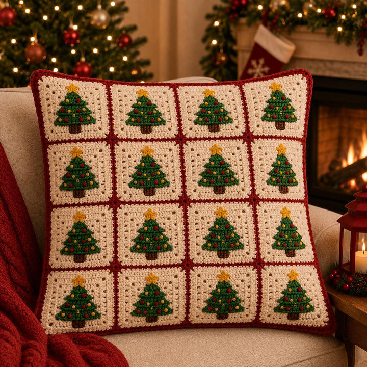 3D Christmas Tree Granny Square Crochet Pattern
