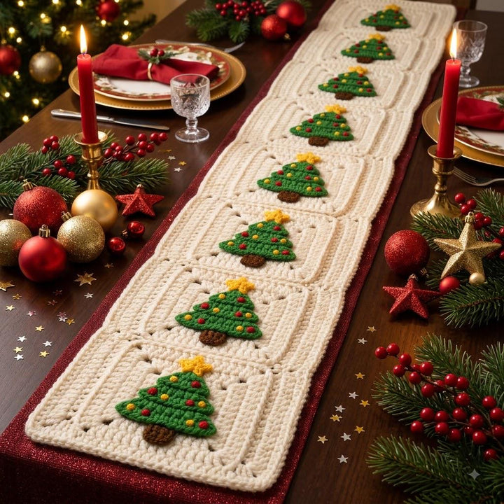 3D Christmas Tree Granny Square Crochet Pattern