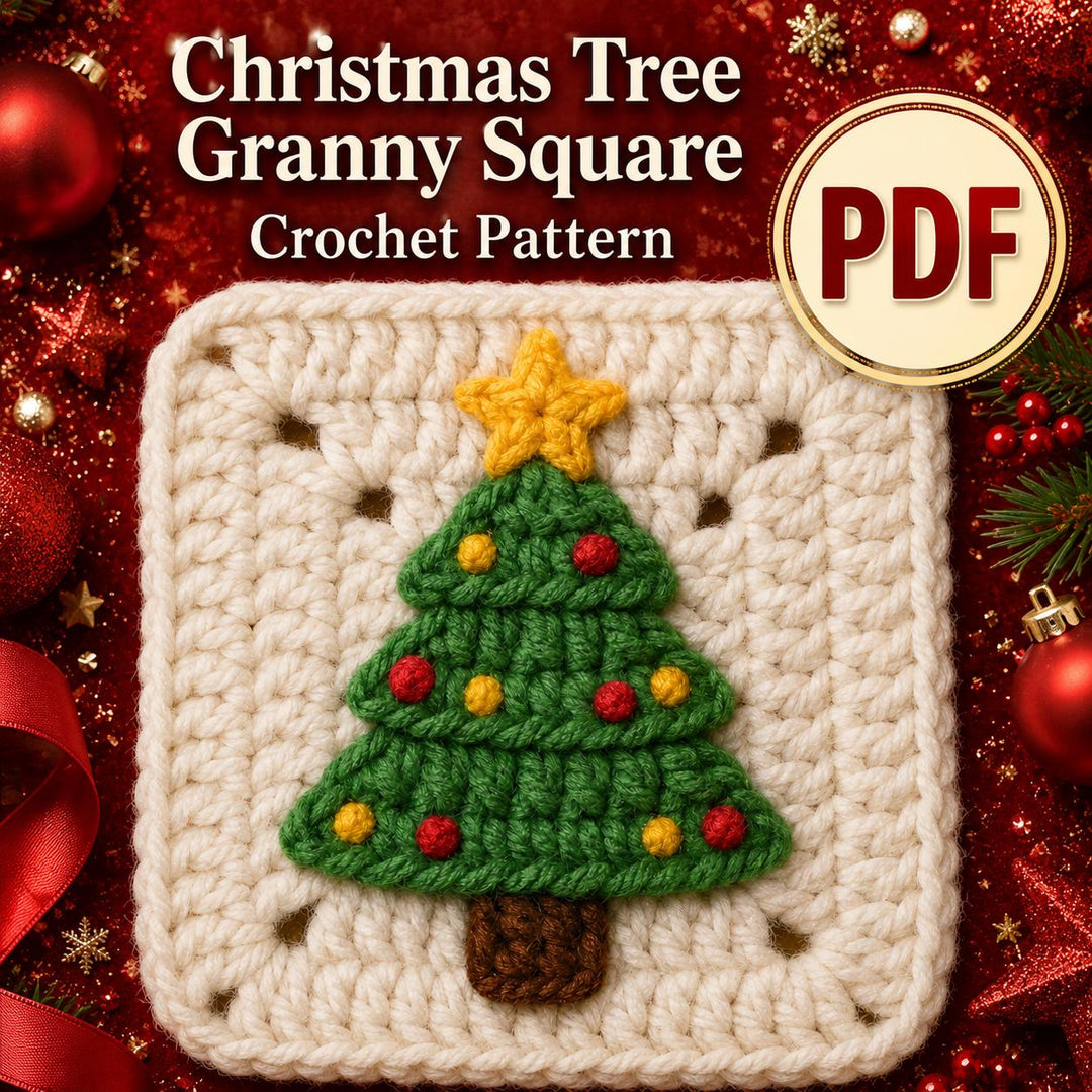 3D Christmas Tree Granny Square Crochet Pattern