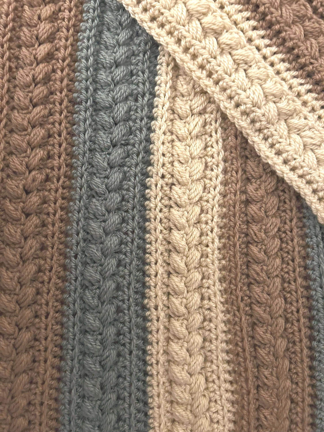 Rustic Farmhouse Textured Throw Crochet Pattern