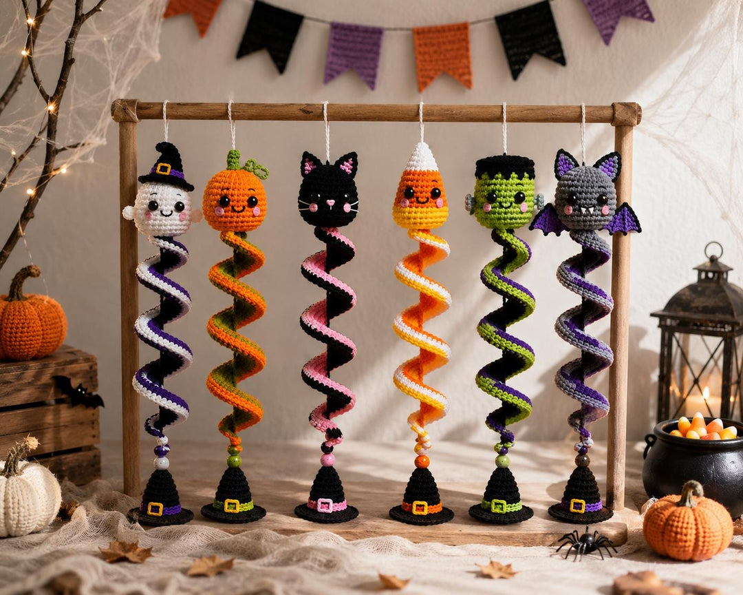 8 in 1 Halloween Spiral Ornament Crochet Pattern