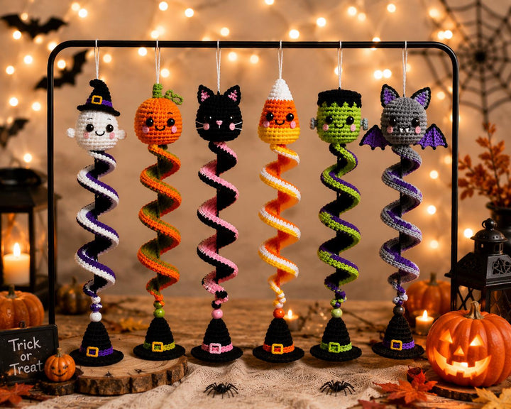 8 in 1 Halloween Spiral Ornament Crochet Pattern
