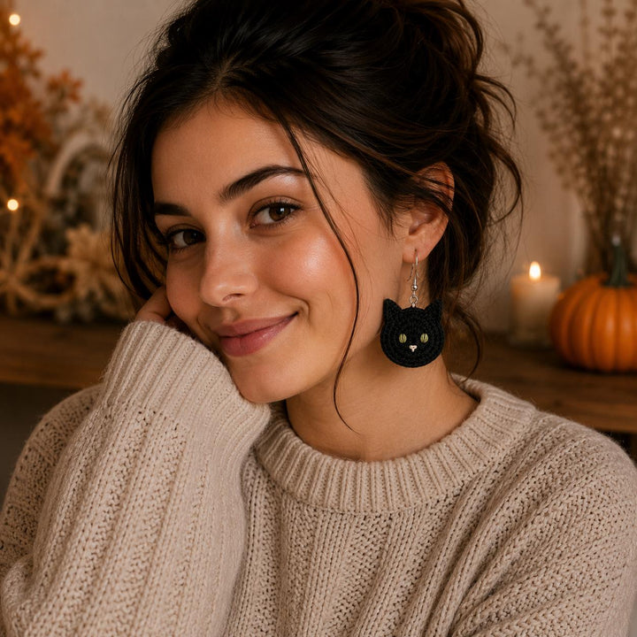 6 in 1 Halloween Earrings Crochet Pattern