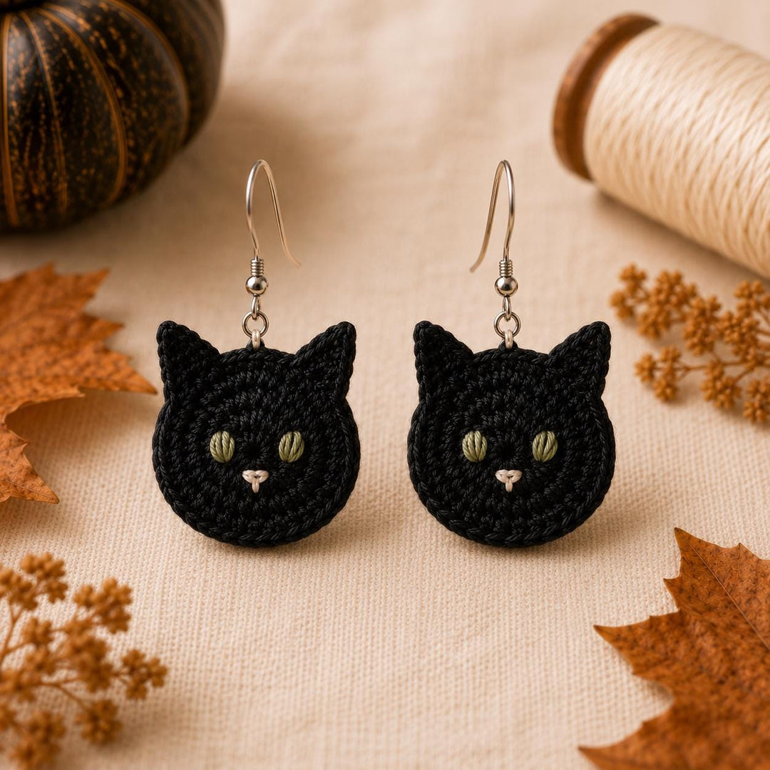 6 in 1 Halloween Earrings Crochet Pattern