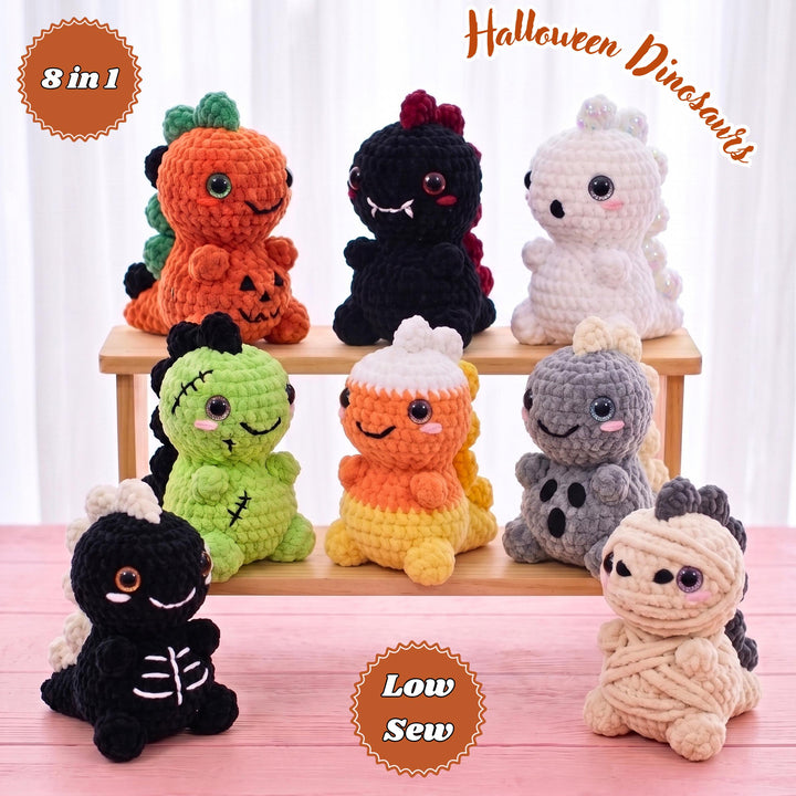 8-in-1 Halloween Dinosaur Pattern