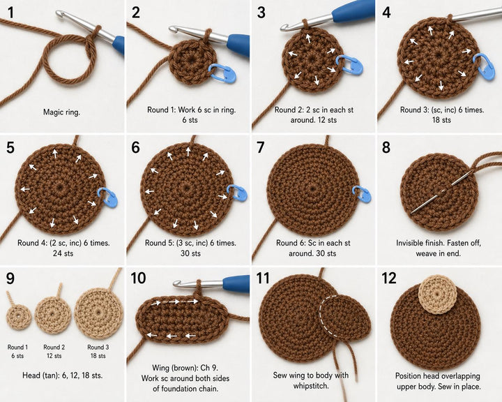 Thanksgiving Turkey Granny Square Crochet Pattern